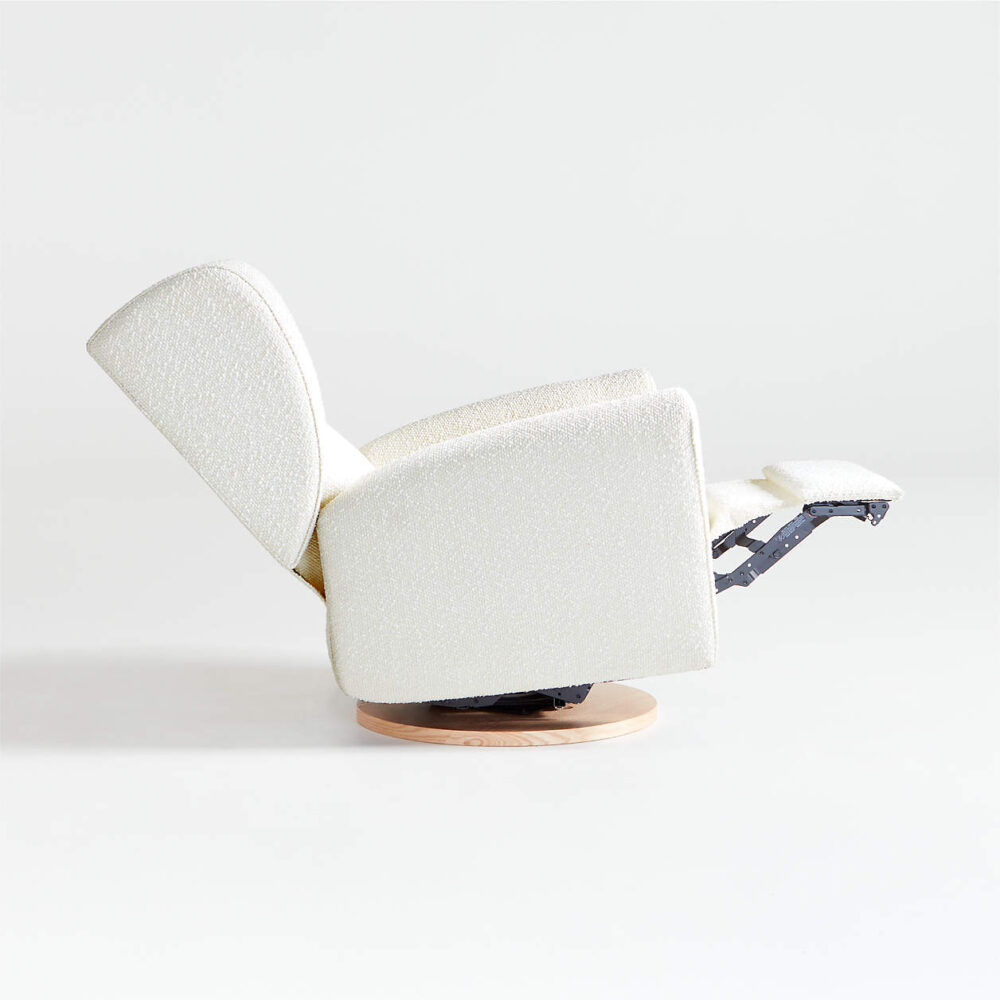 Snoozer Cream Boucle Nursery Swivel - Image 6